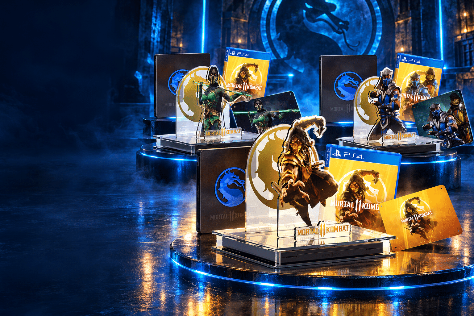 Scorpion, Jade and Sub-Zero game collector editions